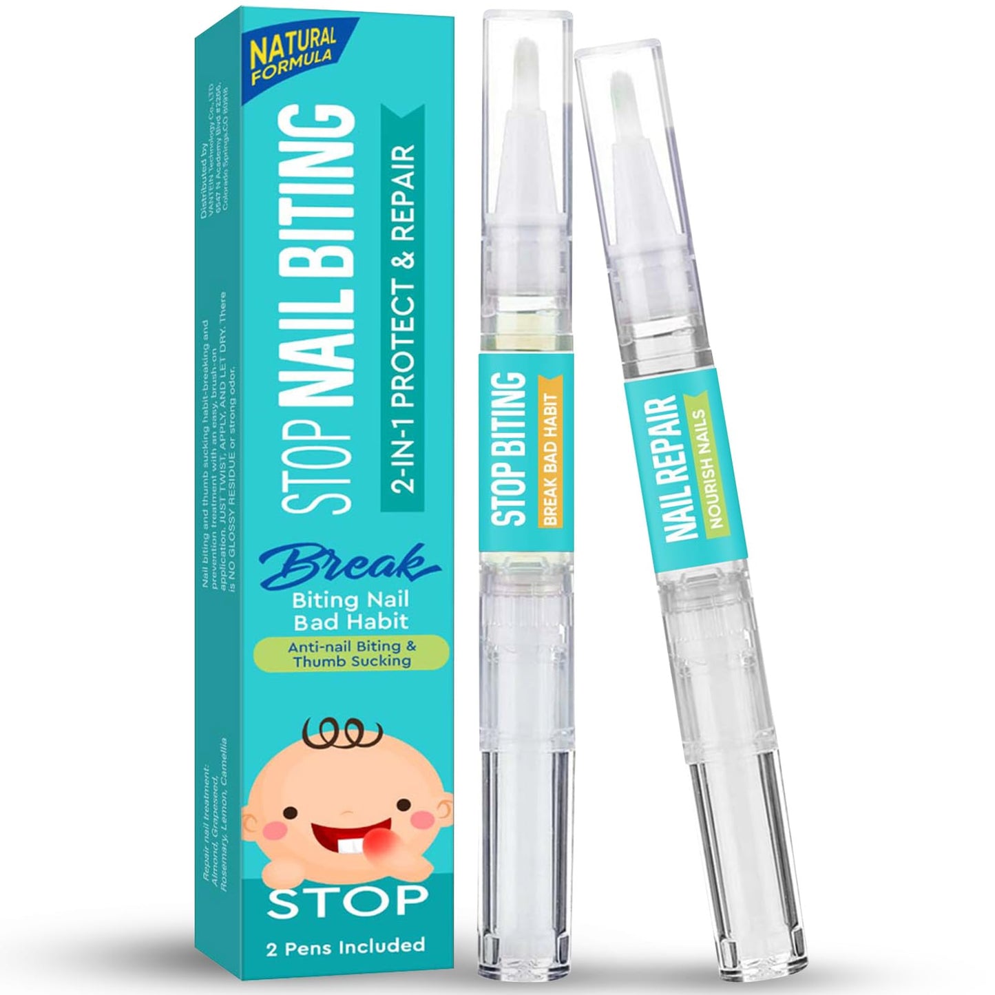 Nail Biting Treatment for Kids,Natural Herbal Nail Biting Deterrent,Bitter Taste,Anti Nail Biting & Thumb Sucking & Protect Nails