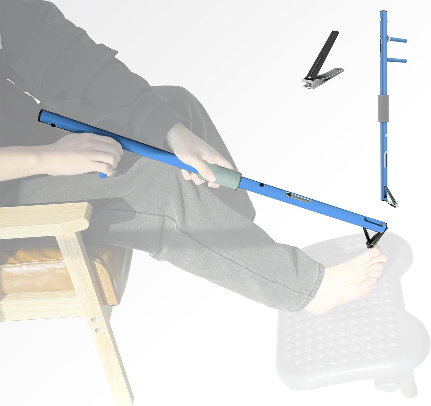 Long Handled Toenail Clippers for Seniors,Free Bending Toenails Clippers for enior Clipper for Elderly, Handicapped.Two Curved toenail Scissors (28 inch)