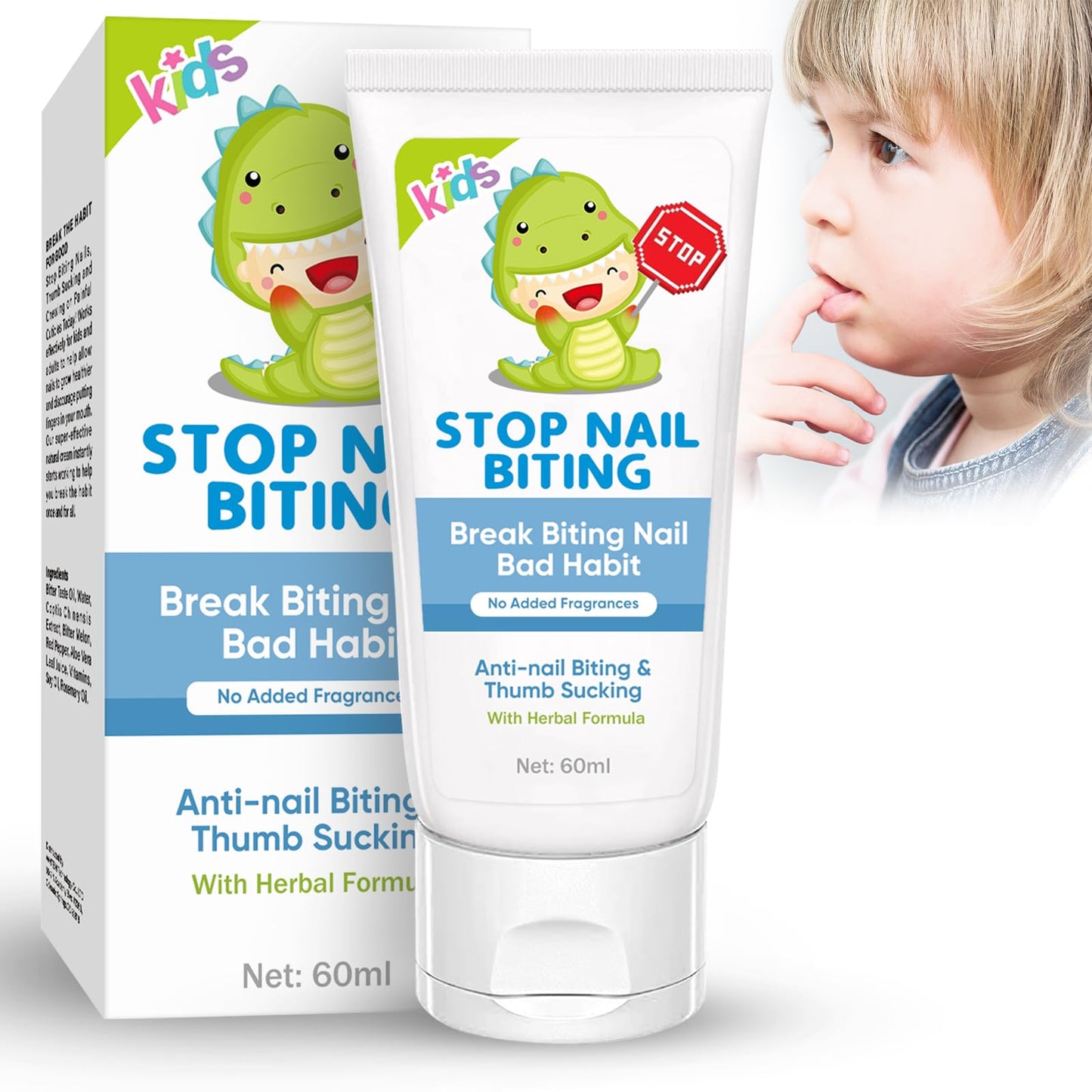 Nail Biting Treatment for Kids, Nail Biting Prevention Against Nail Eating for Children, Thumb Sucking Deterrent with Natural Ingredients, Suitable for Kids and Adults