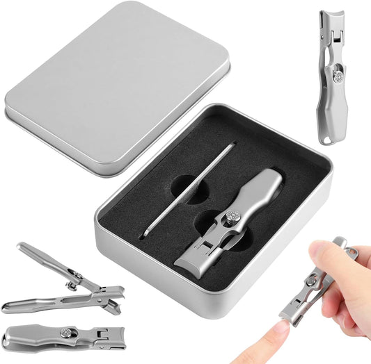 German Nail Clippers for Men, Toe Nail Clippers for Thick Nails for Seniors Long Handle,Cumulus Nail Clipper with Catcher,Portable Ultra Sharp