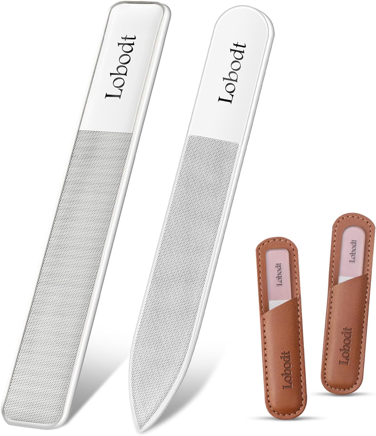 Glass Nail Shiner,Upgrade Nano Glass Nail Files &Nail Buffers Polisher Professional Crystal Manicure Tools Kit for Natural Nail, Great for Home Salon or Travel Use