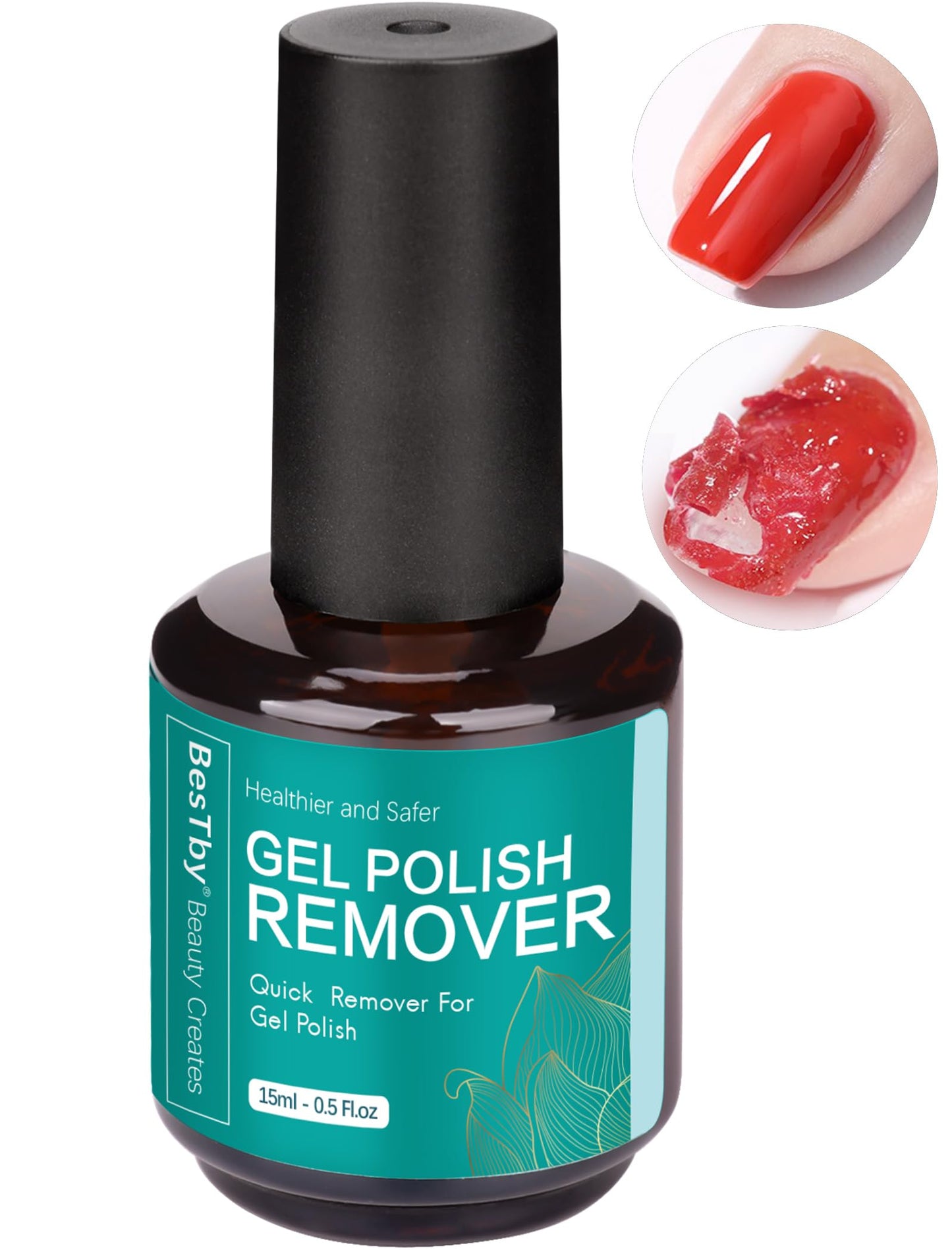 BesTby Gel Nail Polish Remover - Gel Polish Remover Kit No Need Foil Soaking or Wrapping, Gel Remover for Nails 3-5 Minutes, Gel Nail Remover Easy and Quick Remove Gel Polish