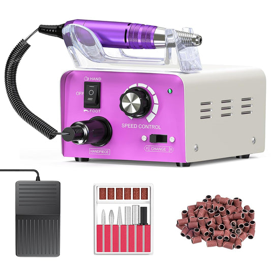 Subay Nail Drill Electric Nail File, 35000RPM Professional Efile Nail Drill Machine for Acrylic Nail Gel Polish Remover, Nail Drills Kit Manicure Pedicure Tool with Nail Drill Bits & 100 Sanding Bands