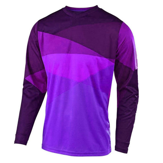 Mountain Bike Cycling Jersey Jacket Men's Long-Sleeved Off-Road Motorcycle Shirt - Blue Force Sports