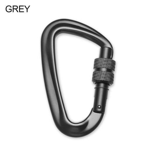 81*46.6Mm 12KN 7075 Climbing Equipment Outdoor Tools Security Safety Locks Quickdraws Lock Professional Climbing Buckle Climbing Carabiner GREY