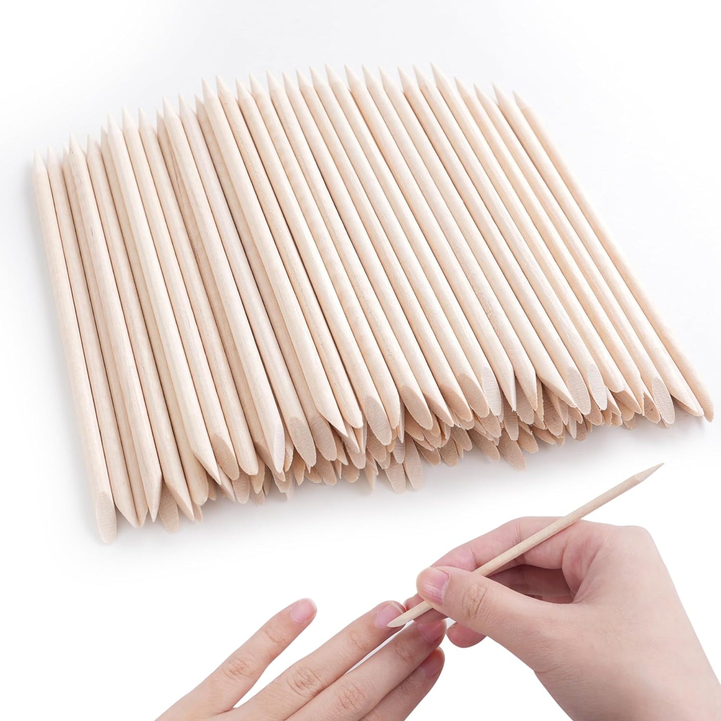 400 Pcs Orange Sticks for Nails, 4.5 Inch Wax Sticks for Waxing, Skin-Safe Cuticle Sticks for Nails Wood, Manicure Pedicure Tool for Manicure & Pedicure