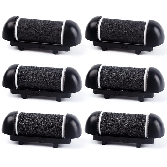 6 PCS Replacement Roller Head for Electric Callus Remover for Feet Pedicure Kit Refill Rollers Extra Coarse Regular Coarse Fine Coarse