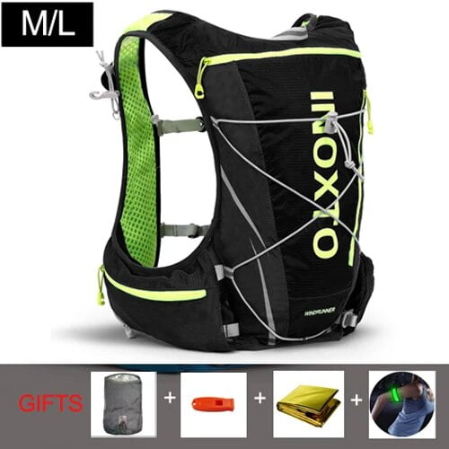 8L Running Hydration Vest Backpack Men Women Outdoor Sport Bags Trail Marathon Jogging Hiking Backpack option Water Bag Flask only ML black bag