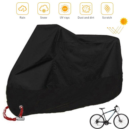 Elbourn Bike Cover Outdoor Waterproof 190T Bike Cover Nylon UV Resistant, Dustproof, Waterproof, with Keyhole and Storage Bag, Perfect for Mountain, Road Bike (Black XL)