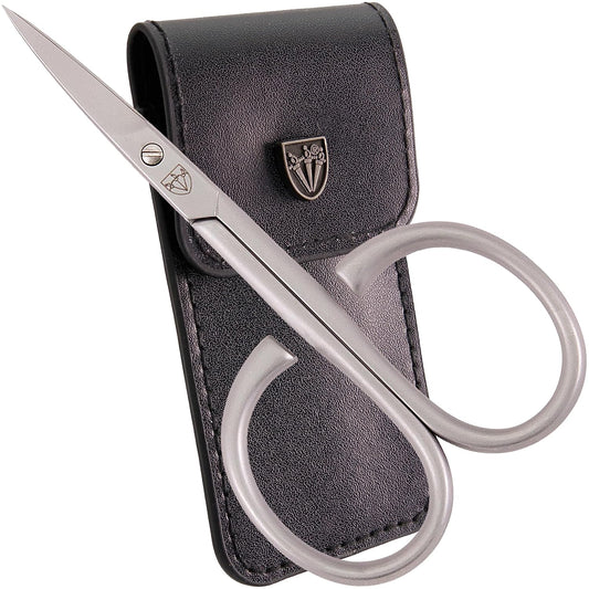 3 Swords Germany - brand quality STAINLESS STEEL INOX CURVED CUTICLE SCISSORS - STRONG SCISSORS FOR STRONG PEOPLE with case by 3 Swords Germany