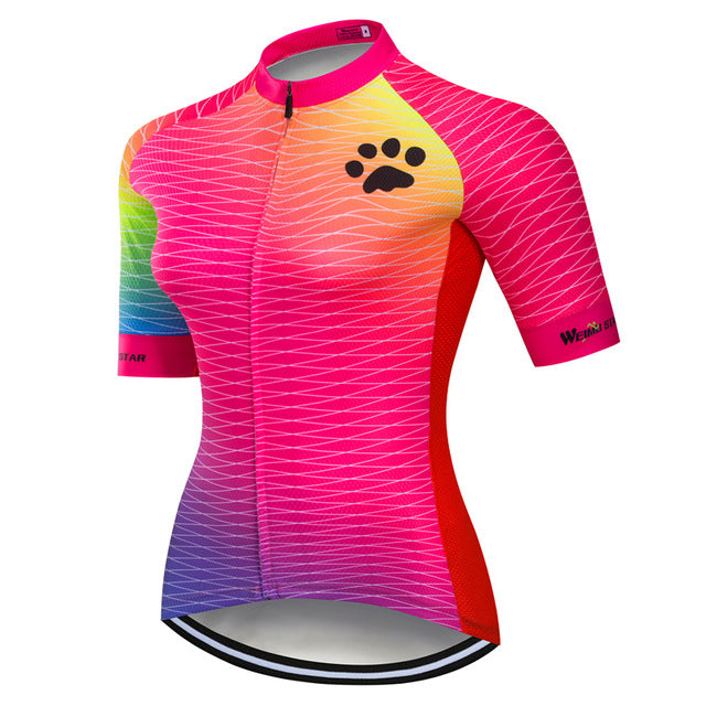 Women Cycling Jersey Shirt - Blue Force Sports
