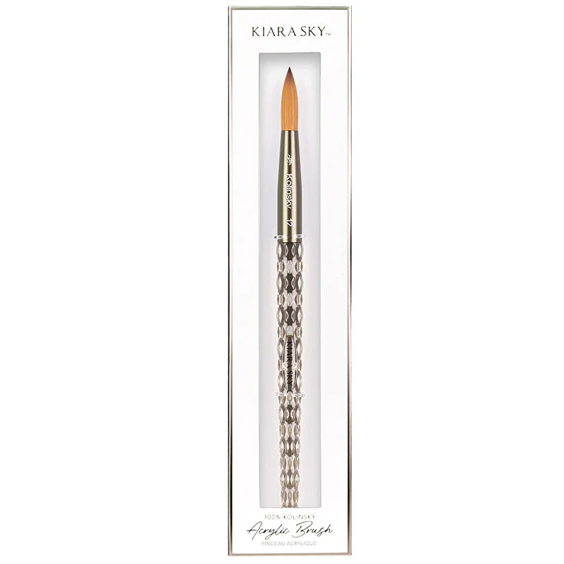 BLACK Kiara Sky 100% Kolinsky Acrylic Brush *Crimped Option Available*