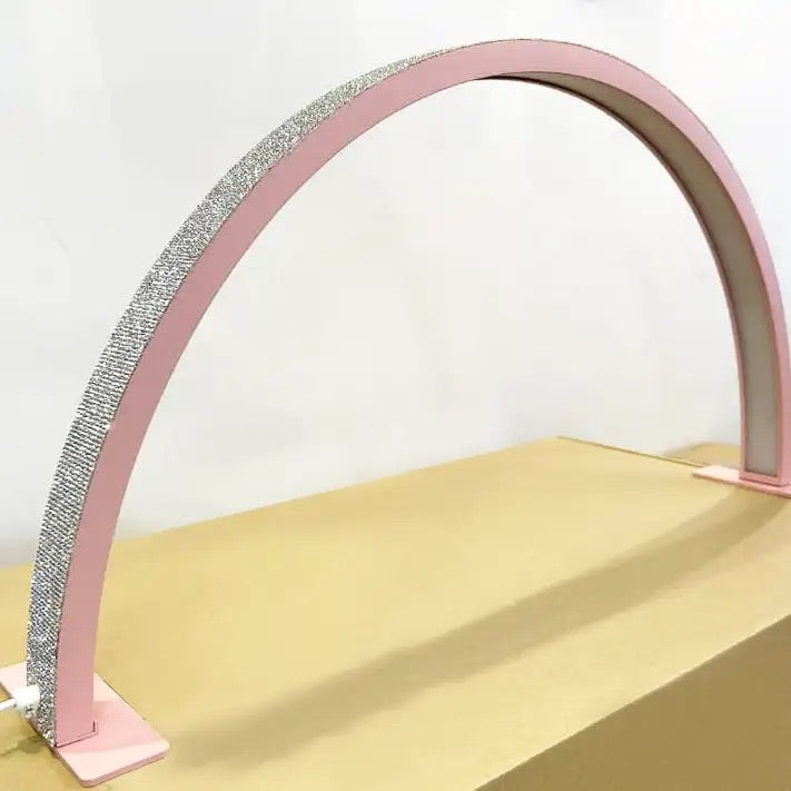 29 Inches Half Moon Nail Desk Lamp with Rhinestones