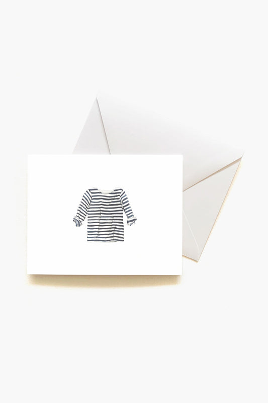 Navy Striped Shirt Boxed Notes Set