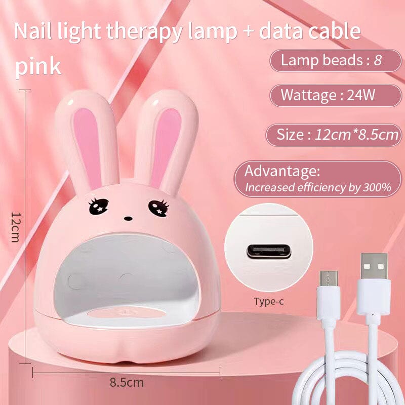 24W UV LED Nail Lamp USB Rechargeable Nail Tools BORN PRETTY Pink Bunny