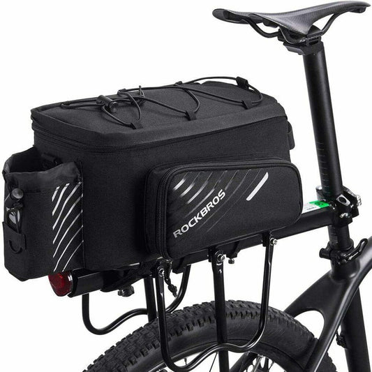 ROCKBROS 13L Bike Rear Rack Bag Bicycle Trunk Pannier Bag Luggage Carrier Bag with Water Bottle