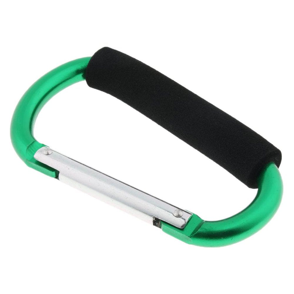 Aluminum Carabiner Spring Keychain Keyring for Hiking, Camping, Travel and Other Outdoor Activities 12Mm Green