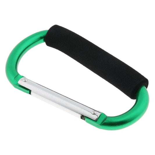 Aluminum Carabiner Spring Keychain Keyring for Hiking, Camping, Travel and Other Outdoor Activities 12Mm Green