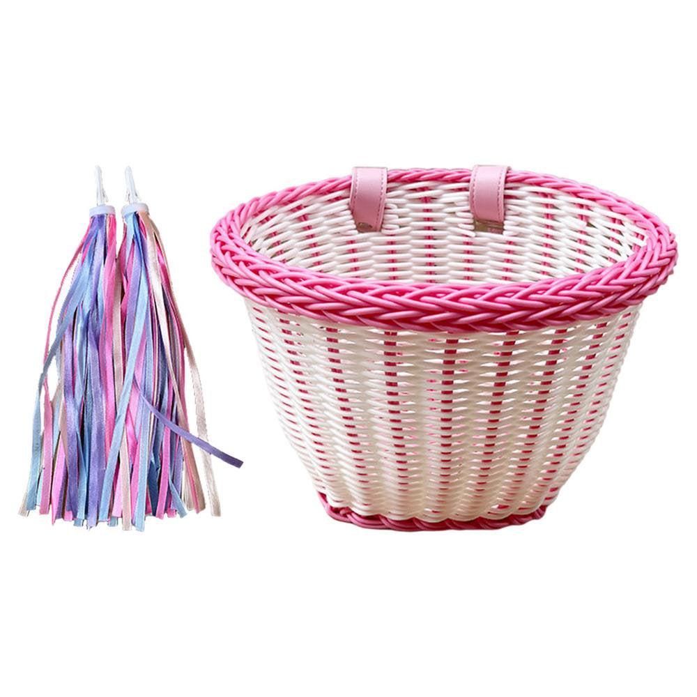 Gecorid Kid'S Bicycle Basket Front Handlebar Kid'S Bicycle Basket Front Toddler Tiny Tricycle Baskets Decorative Bike Accessories Set Rational