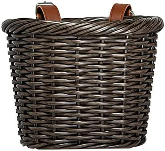 Meghna Mini Bike Basket Wood Woven Fit for Kids Bike Handlebar and Scooter Baskets Gifts