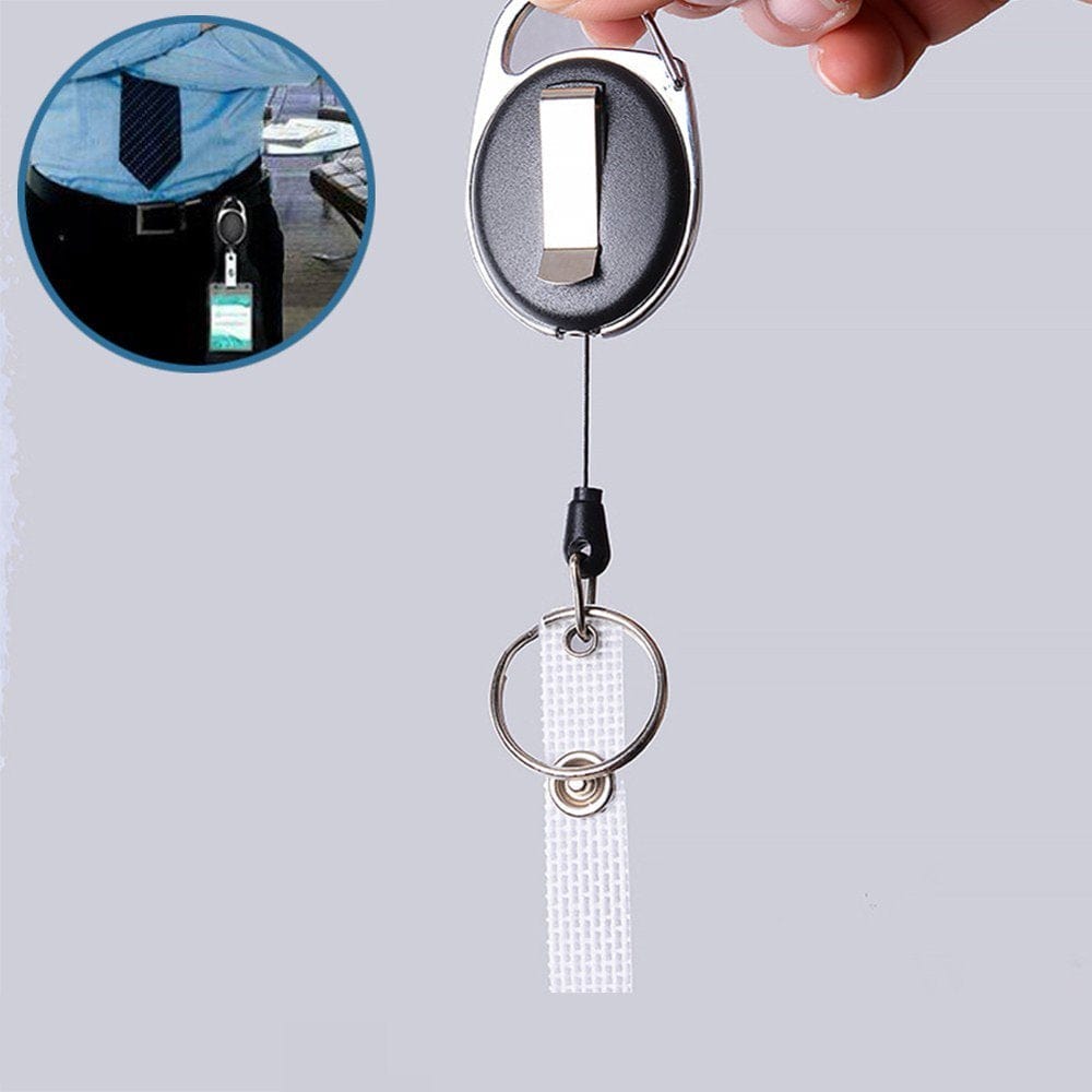 BCLONG BADGE REEL - RETRACTABLE RECOIL PASS ID CARD HOLDER KEY CHAIN