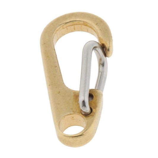 Brass Keychain Carabiner Clip with Eye Hole, Key 33Mm