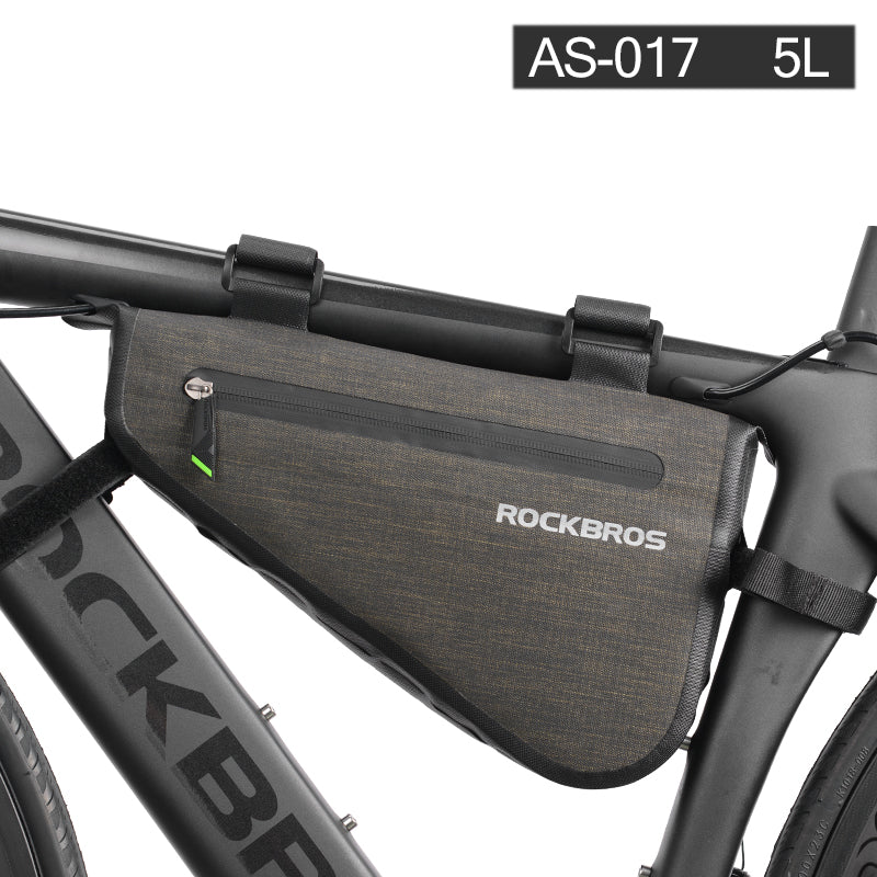 ROCKBROS 8L Bike Triangle Bag Bicycle Front Frame Tube Bag Frame Bag MTB Cycling Tool Accessories Storage Bag Pouch