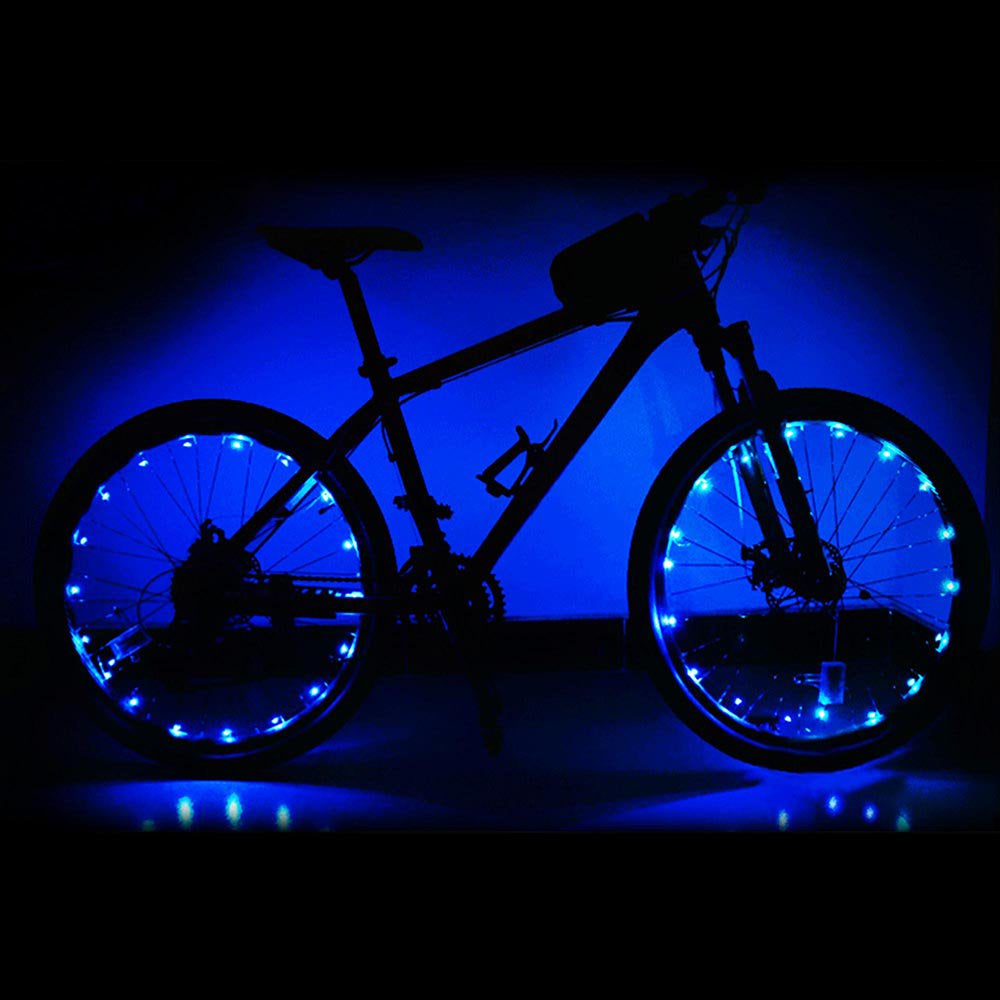 Yescom Bright LED Bike Wheel Light Auto Open and Close Bicycle Wheel Spoke Light String Red