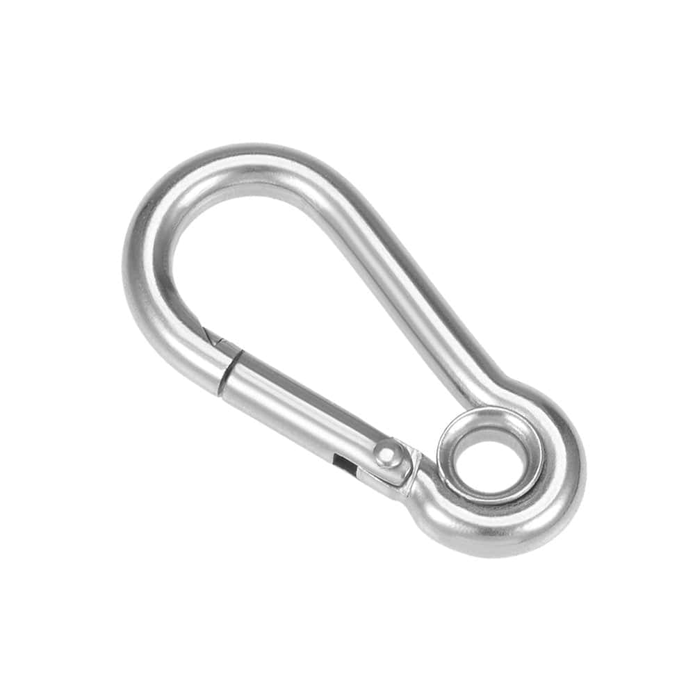 Carabiner Snap Hook, 1.60"/40.7Mm 304 Stainless Steel Keychain Carabiner Spring Snap Link Hook Clip