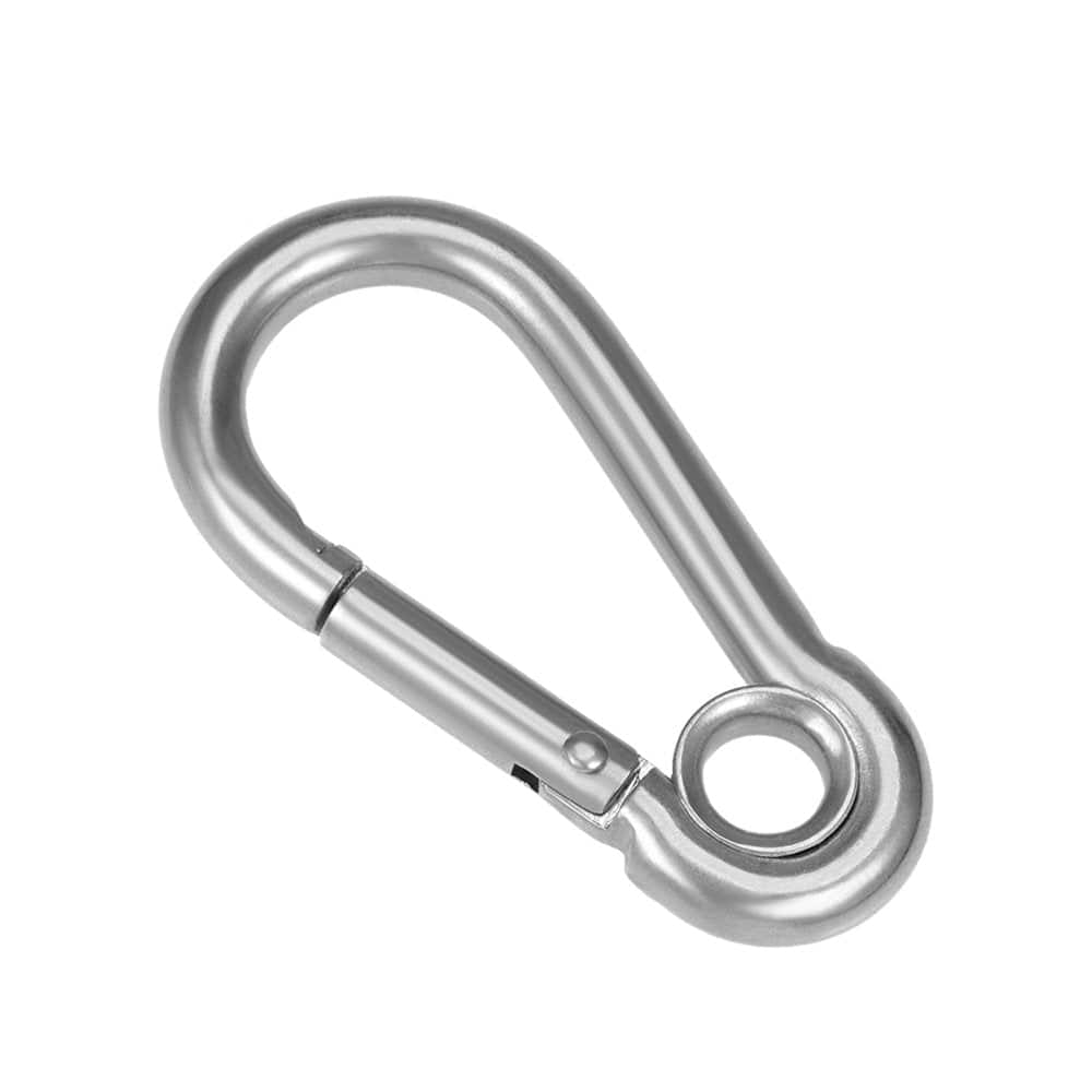 Carabiner Snap Hook, 3.52"/89.45Mm 304 Stainless Steel Keychain Carabiner Spring Snap Link Hook Clip
