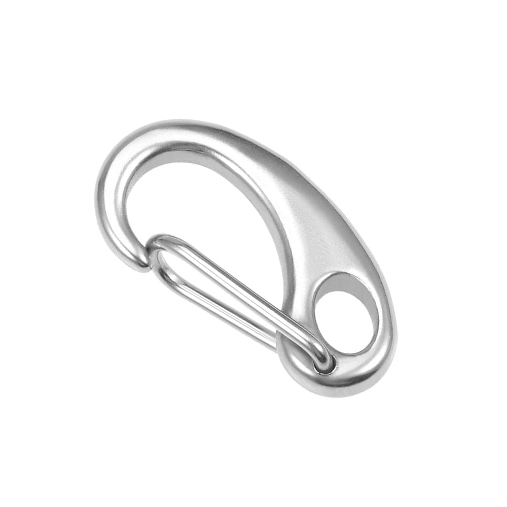 Carabiner Snap Hook,304 Stainless Steel Spring Gate Snap Hook Clip 30Mm/1.18Inch Silver Tone