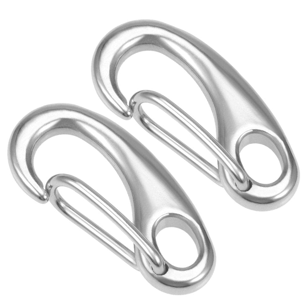 Carabiner Snap Hook,304 Stainless Steel Spring Gate Snap Hook Clip 40Mm/1.57" Marine Grade Lobster Claw 2 Pack