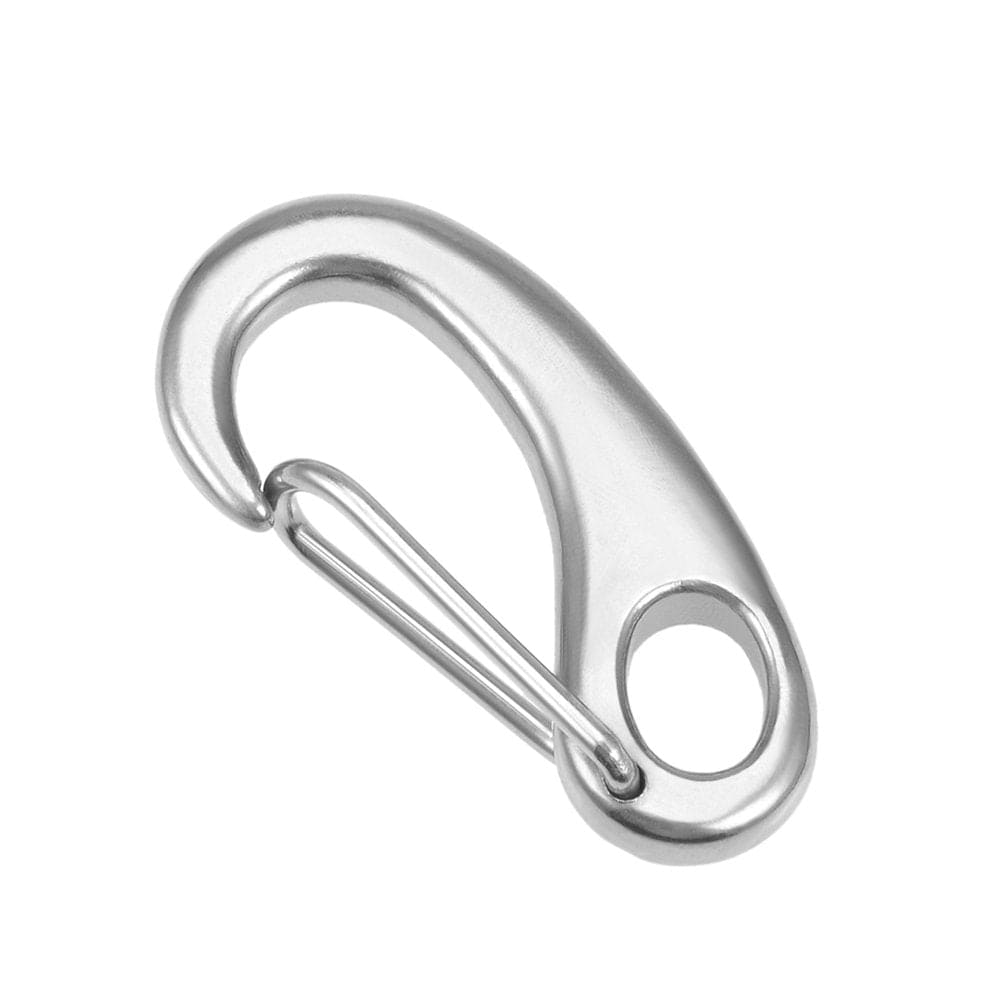 Carabiner Snap Hook,304 Stainless Steel Spring Gate Snap Hook Clip 50Mm/1.96" Marine Grade Lobster Claw