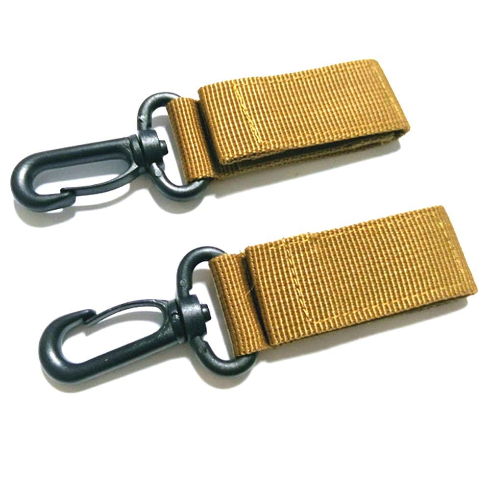 Catinbow Outdoor Tactical Nylon Webbing Carabiners Hook Multifunctional Military Fans Key Chain Tactical Accessory Belt Quickdraw