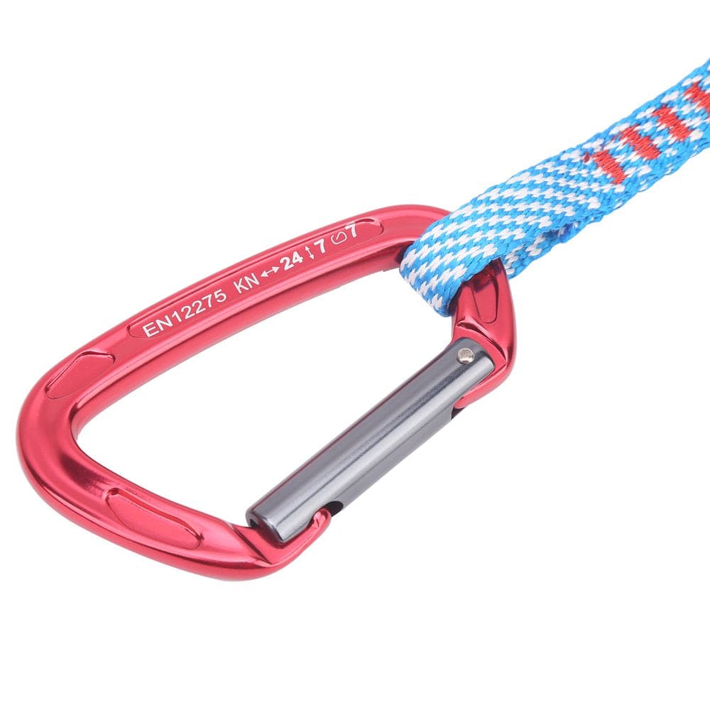 Ccdes Climbing Quickdraw Set,Quickdraw Set,Camnal Outdoor Climbing Quickdraw Set Straight Gate and Bent Gate Carabiner 27CM