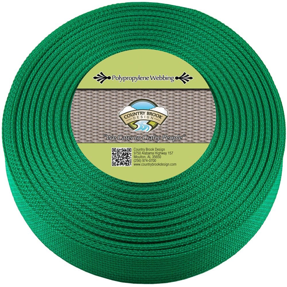 Country Brook Design® 1 Inch Brown Heavy Polypropylene Webbing, 25 Yards