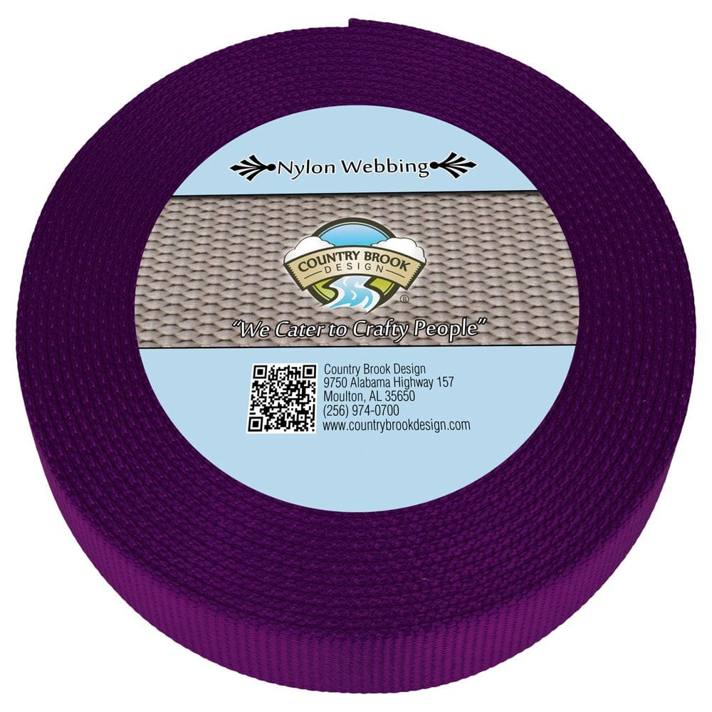 Country Brook Design® 1 Inch Burgundy Super Heavy Nylon Webbing, 10 Yards