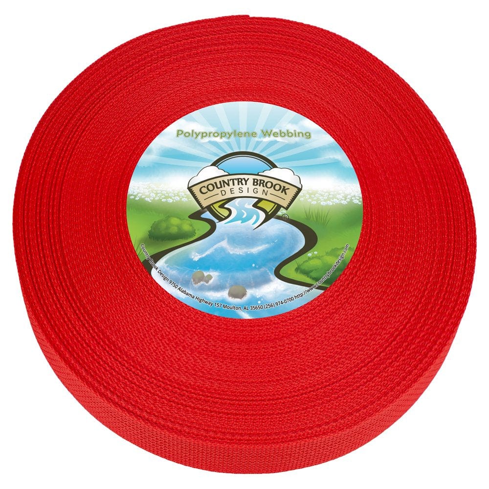 Country Brook Design® 1 Inch Pastel Pink Polypro Webbing, 10 Yards