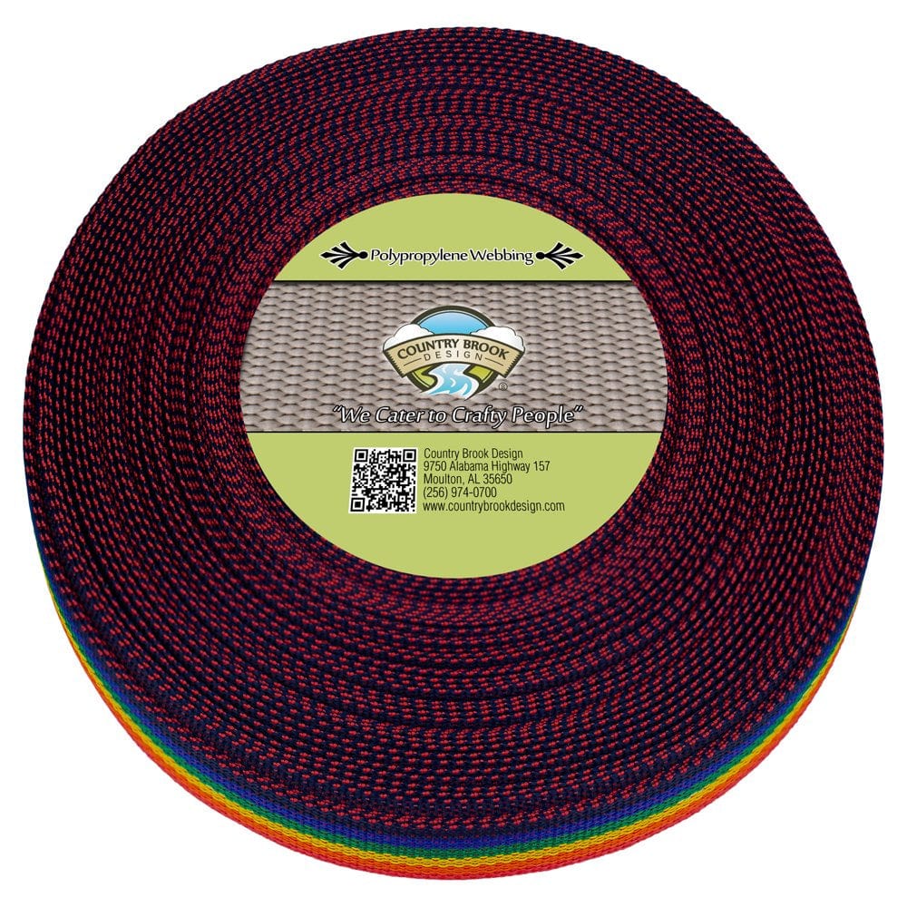 Country Brook Design® 1 Inch Pastel Pink Polypro Webbing, 10 Yards