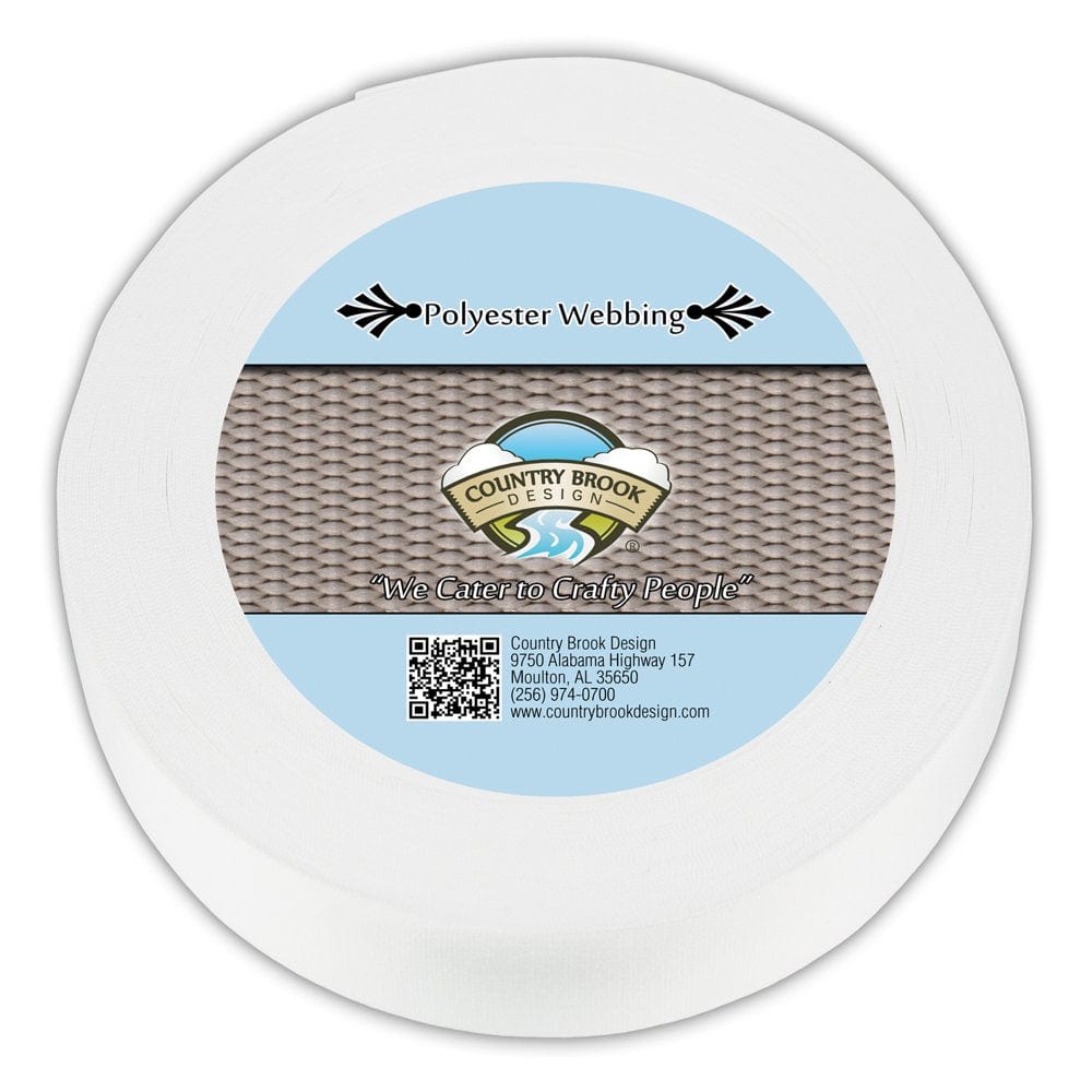 Country Brook Design® 1 Inch Printable Heat Set Lanyard Polyester Webbing, 10 Yards