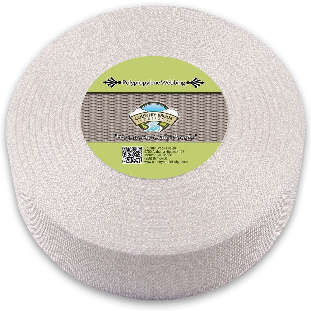 Country Brook Design® 2 Inch White Heavy Polypro Webbing, 10 Yards