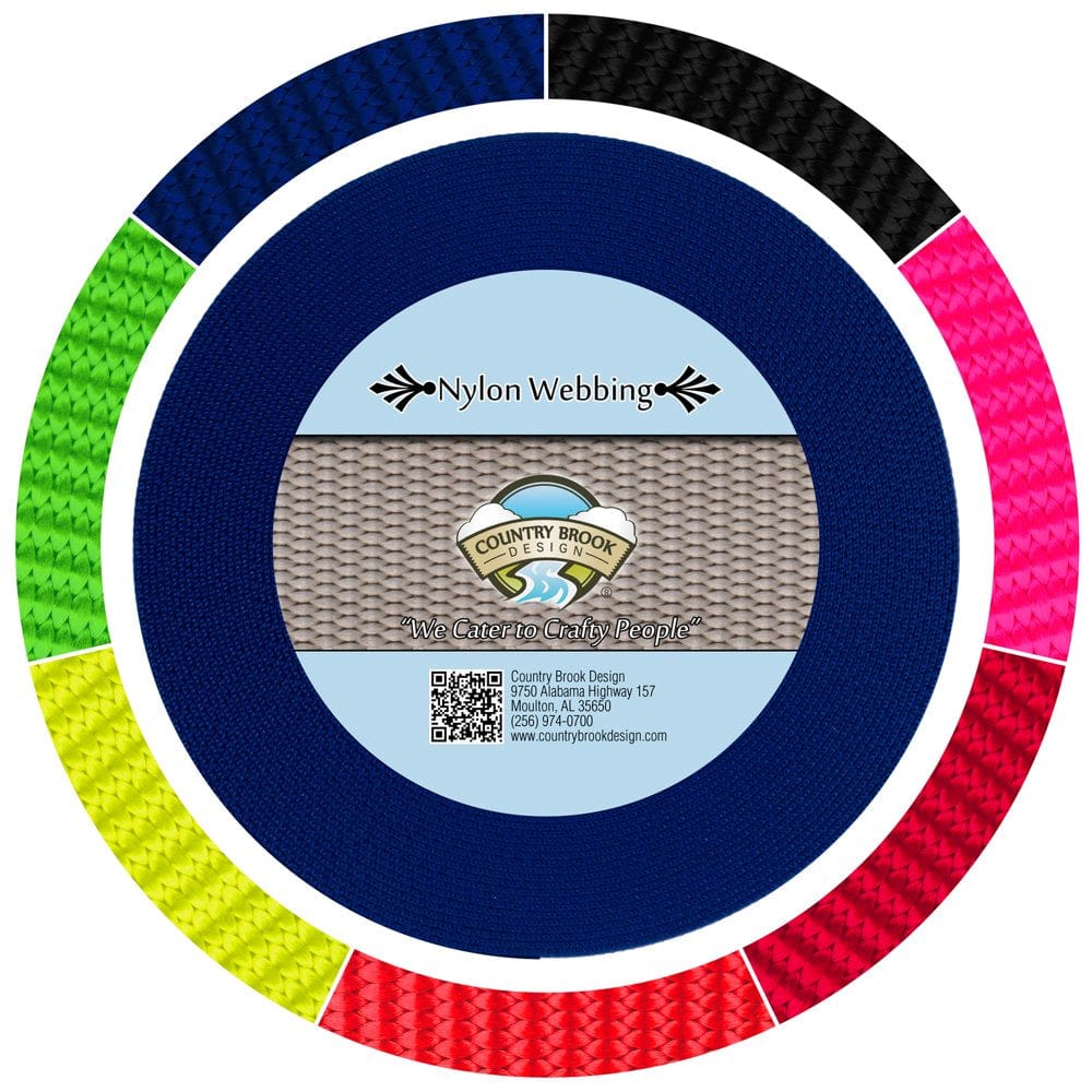 Country Brook Design® 3/4 Inch Blaze Orange Reflective Nylon Webbing, 50 Yards