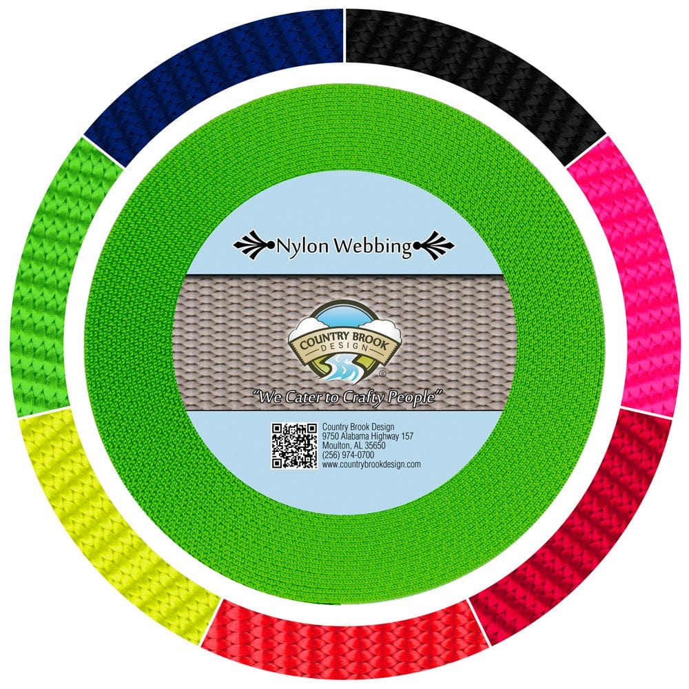 Country Brook Design® 3/4 Inch Blaze Orange Reflective Nylon Webbing, 50 Yards