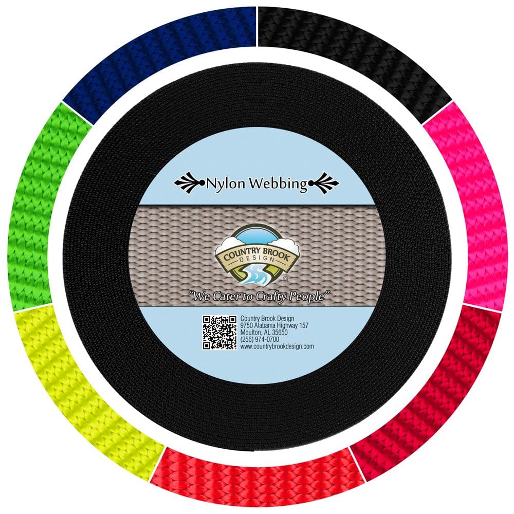 Country Brook Design® 3/4 Inch Blaze Orange Reflective Nylon Webbing, 50 Yards