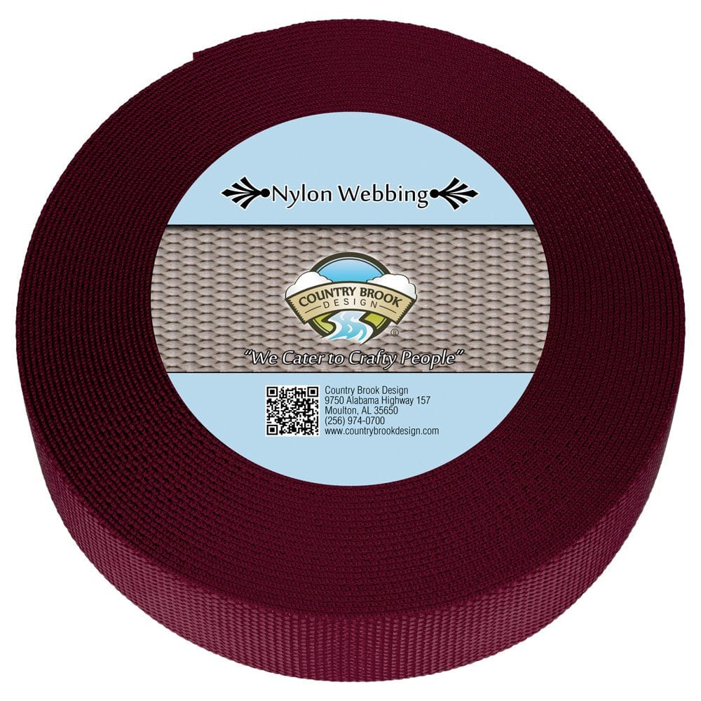 Country Brook Design® 5/8 Inch Brown Heavy Duty Nylon Webbing, 20 Yards