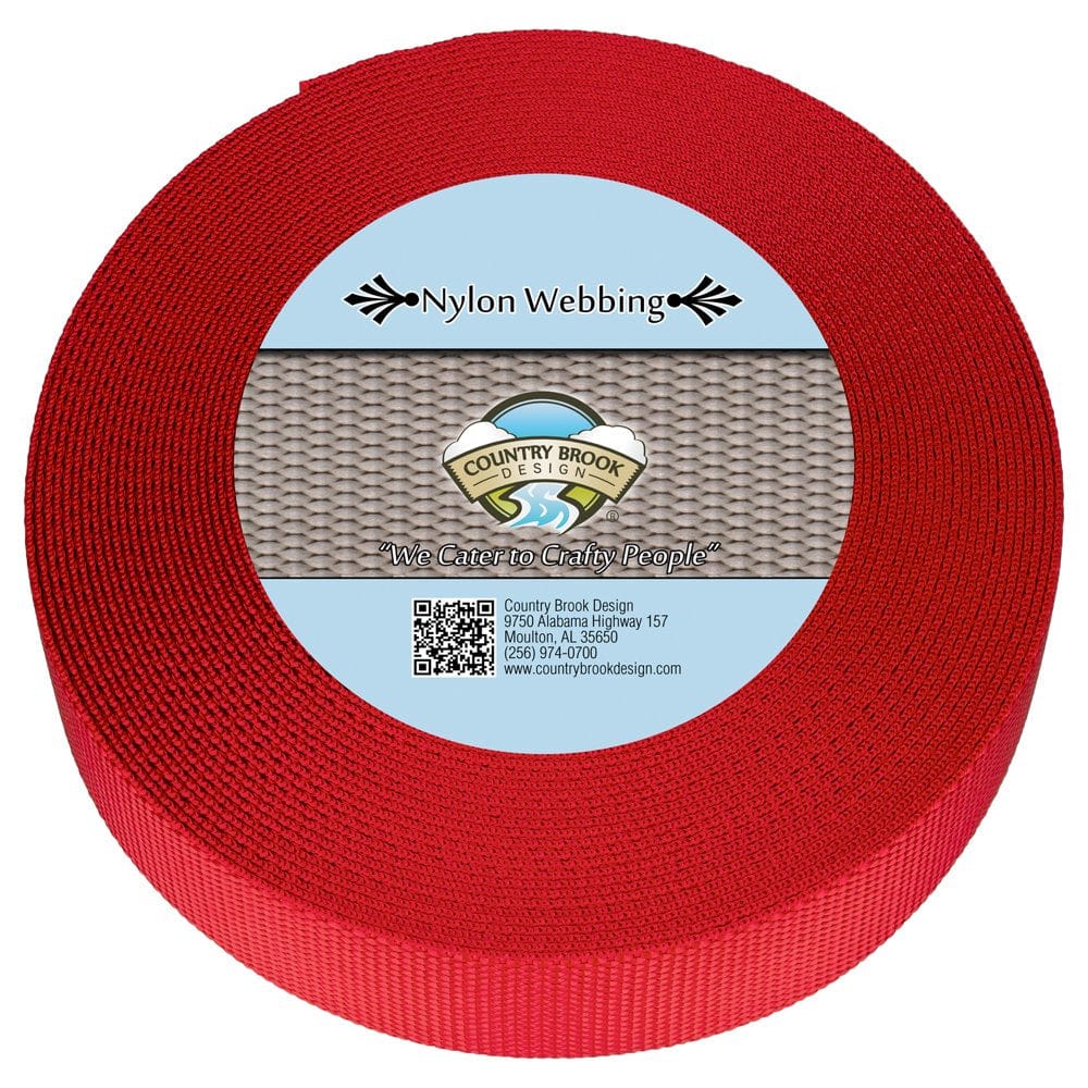 Country Brook Design® 5/8 Inch Brown Heavy Duty Nylon Webbing, 20 Yards