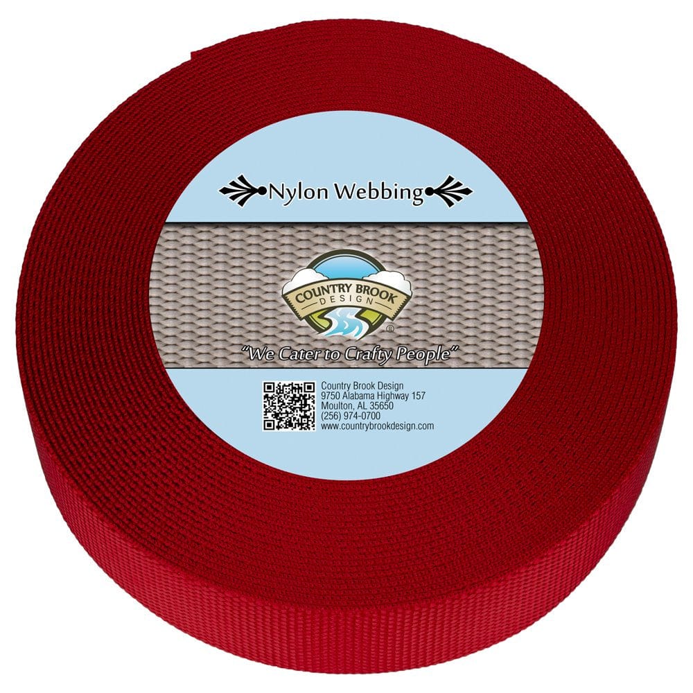 Country Brook Design® 5/8 Inch Brown Heavy Duty Nylon Webbing, 20 Yards