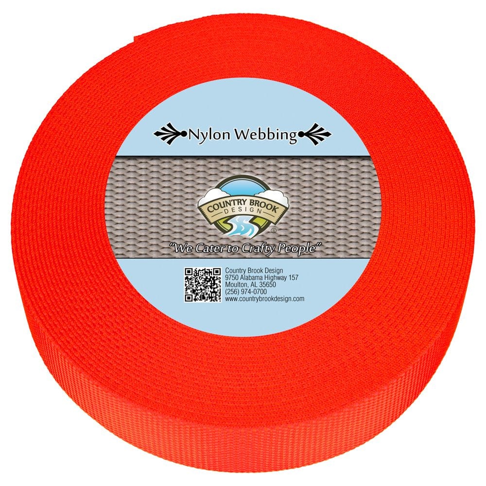 Country Brook Design® 5/8 Inch Brown Heavy Duty Nylon Webbing, 20 Yards