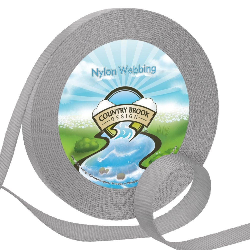 Country Brook Design&Reg; 1 Inch Ice Blue Heavy Nylon Webbing