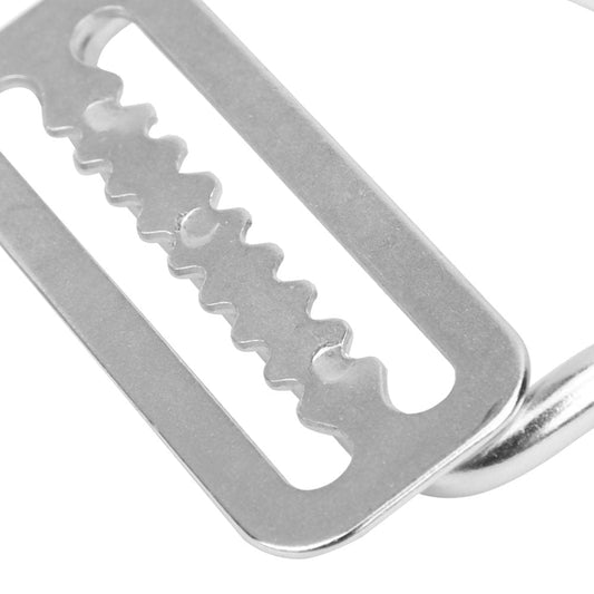 Domqga Bent D ,Webbing D ,2Pcs Weight Belt Keeper Stopper Bent D with Buckle Stainless Steel Diving Webbing Climbing Harness Accessories